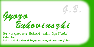 gyozo bukovinszki business card
